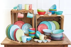 CreaTable Speiseteller MEDITERRAN 4er Set 27 cm blau