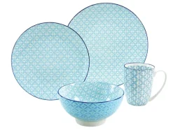 CreaTable Speiseteller MEDITERRAN 4er Set 27 cm blau