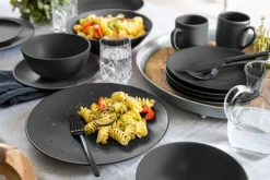 CreaTable Speiseteller SOFT TOUCH 6er Set schwarz