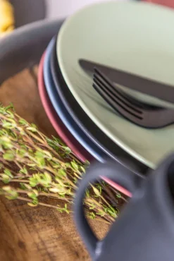 CreaTable Speiseteller SOFT TOUCH 6er Set schwarz