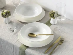 CreaTable Tafelservice FLEUR ROYAL 12-teilig creme weiß