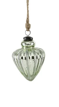 Deko Anhänger Glas 10 x 10 x 10 cm Grau