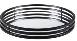 Deko Tablett 38 cm schwarz