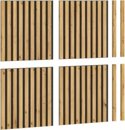 Dekopaneel 4er-Set 40 x 40 cm Artisan-Dekor