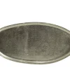 Dekotablett 18 x 38 cm Alu silberfarbig