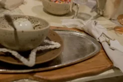 Dekotablett 18 x 38 cm Alu silberfarbig