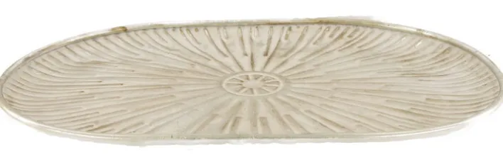 Dekotablett RELIEF 57 x 35,4 cm silberfarbig