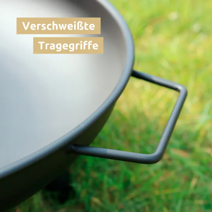deluxe4home Feuerschale XL 58 cm schwarz