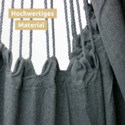 deluxe4home Hängesessel BOHO 4-teilig anthrazit