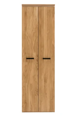 Dielenschrank LIDO 60 x 195 cm Astige Eiche massiv naturbelassen geölt