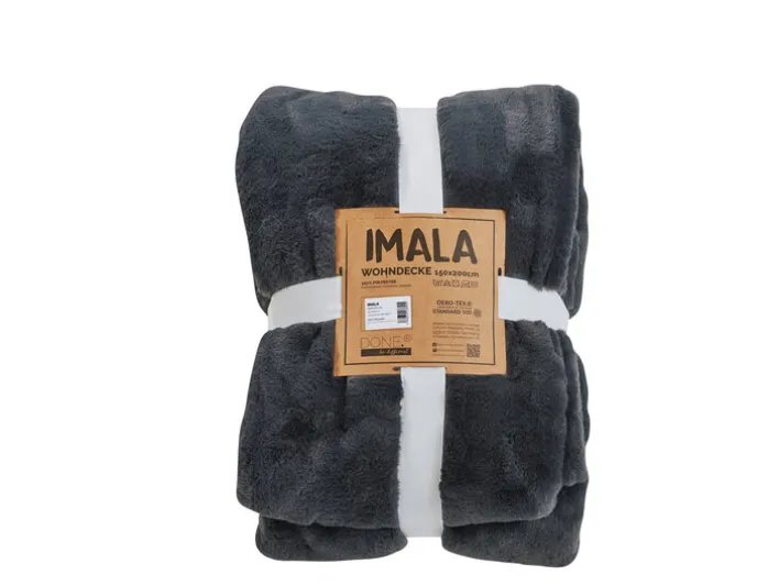 DONE Wohndecke IMALA 150 x 200 cm anthrazit