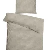 DORMISETTE Musselin-Bettwäsche 135 x 200 cm sandgrau