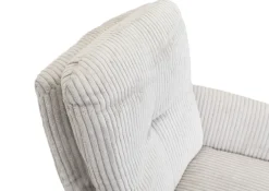 Drehsessel ALICE Cordbezug beige/schwarz