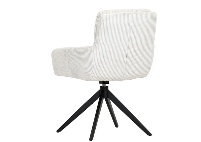 Drehsessel ALICE Cordbezug beige/schwarz