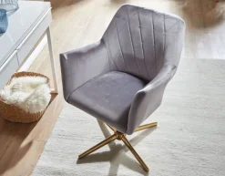 Drehstuhl 55 x 97 cm grau