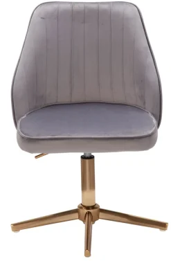 Drehstuhl 47 x 100 cm grau gold