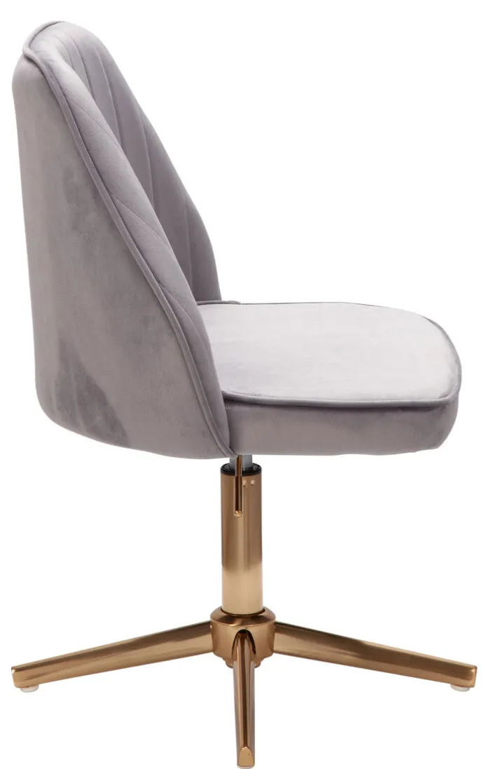 Drehstuhl 47 x 100 cm grau gold