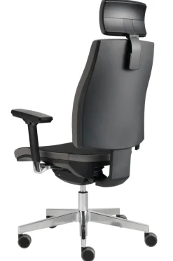 Drehstuhl PREMIUM I 70 x 133 x 70 cm schwarz/ chromfarbig