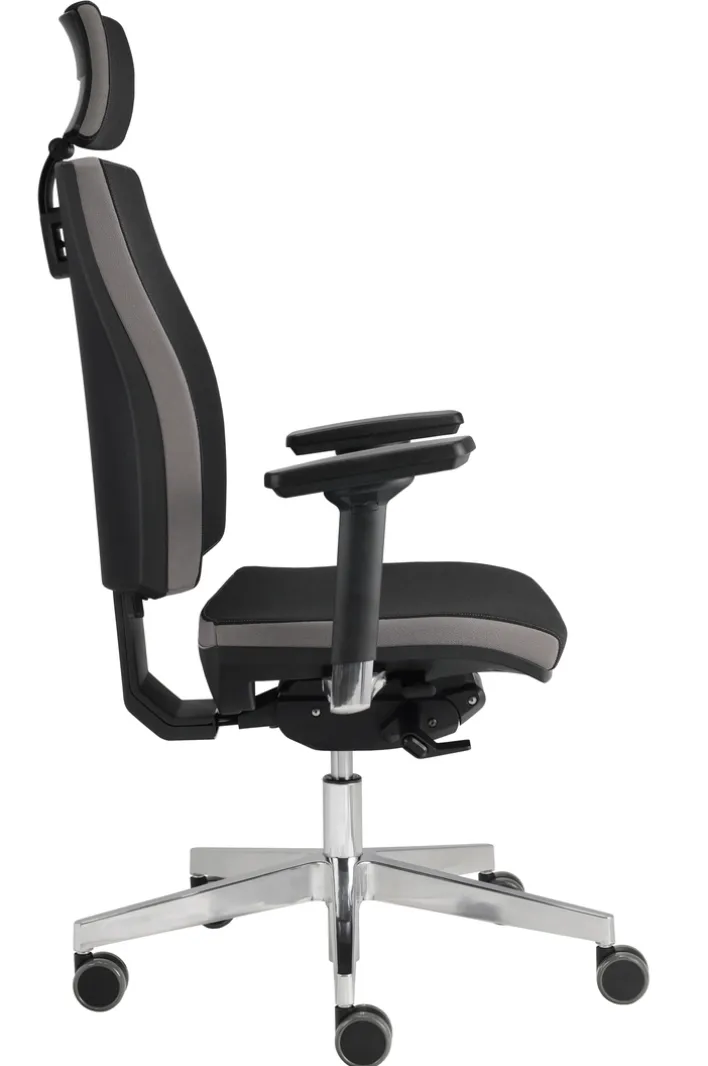 Drehstuhl PREMIUM I 70 x 133 x 70 cm schwarz/ chromfarbig