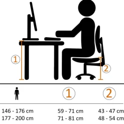 Drehstuhl schwarz/ silberfarbig