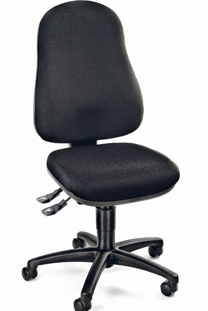 Drehstuhl Stoffbezug Schwarz