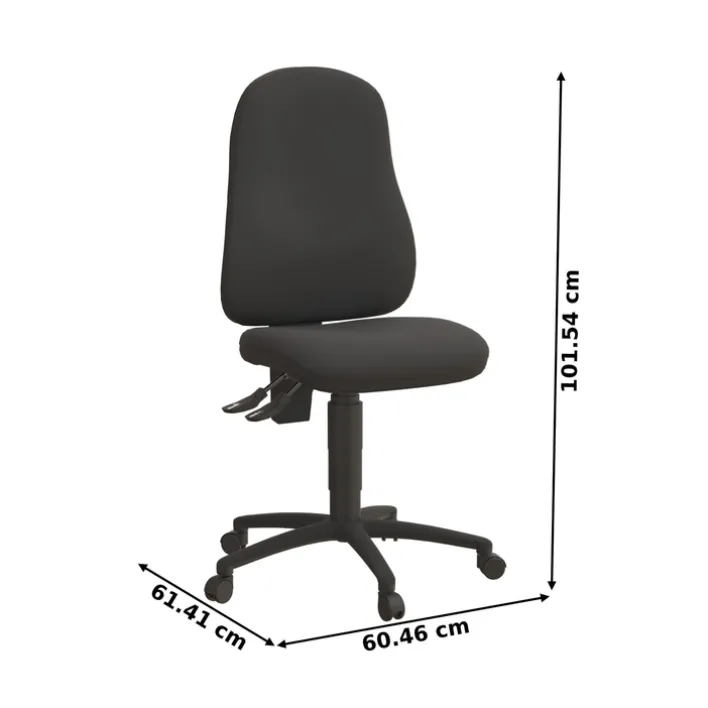 Drehstuhl Stoffbezug Schwarz