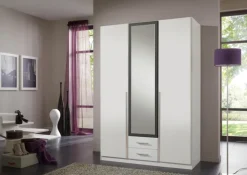 Drehtürenschrank JET weiß/ grau