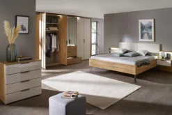 Drehtürenschrank SEAMO Artisan Eiche/ Glas Champagner