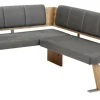 Eckbank ELIMO NB Oak /Lederlook Duncan grau