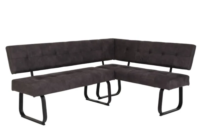 Eckbank LUISE 202 x 152 cm anthrazit