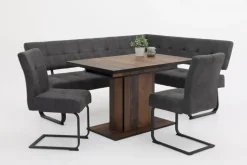 Eckbank LUISE 202 x 152 cm anthrazit