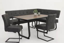 Eckbank LUISE 202 x 152 cm anthrazit