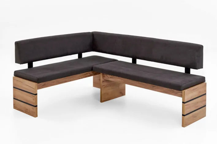 Eckbank MARIE 155 x 205 cm Microfaser Arizona Graphit