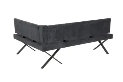 Eckbank MARION 200x140 cm Teddyoptik anthrazit