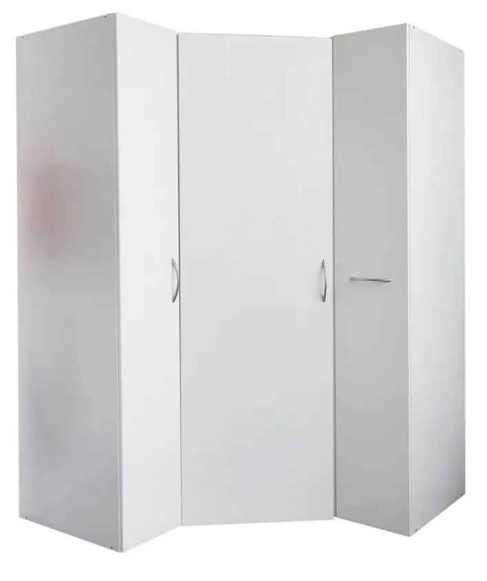 Eckschrank-Lösung MULTIRAUMKONZEPT 95 x 185 x 95 cm weiß