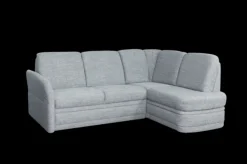 Ecksofa 224 x 160 cm Stoffbezug frostgrau