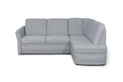 Ecksofa 224 x 160 cm Stoffbezug frostgrau