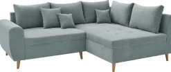 Ecksofa CARLA 249 x 175 cm mintgrün