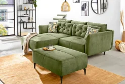 Ecksofa CHASE dunkelgrün