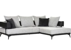 Ecksofa CONTES schwarz/ grau