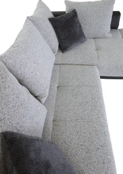 Ecksofa CONTES schwarz/ grau