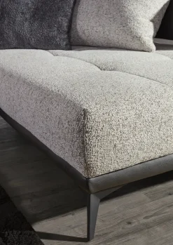 Ecksofa CONTES schwarz/ grau