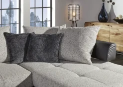Ecksofa CONTES schwarz/ grau