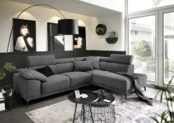 Ecksofa FORREST steelgrau