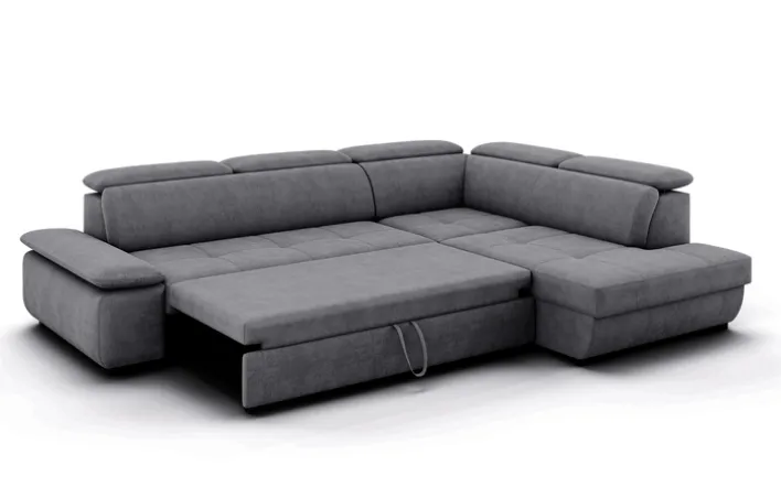 Ecksofa LISBON 286 x 216 cm grau