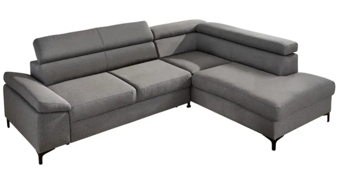 Ecksofa LONIGO 247 x 196 cm grau