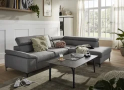 Ecksofa LONIGO 247 x 196 cm grau