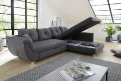 Ecksofa MACARIO 330 x 207 cm grau
