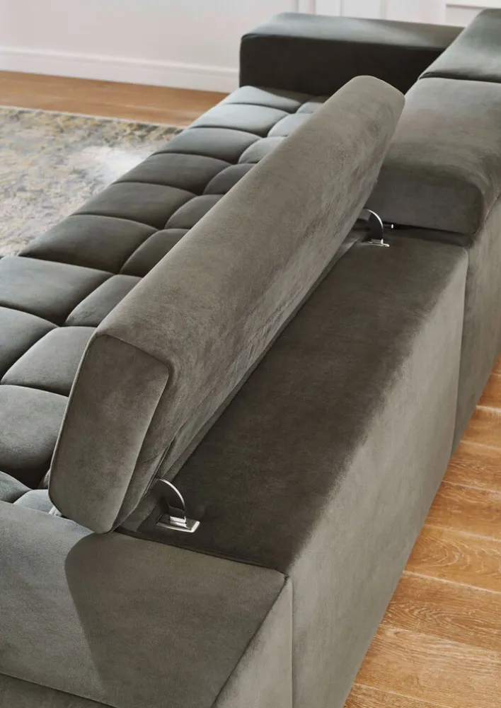 Ecksofa OLIVIA 329 x 190 cm olive