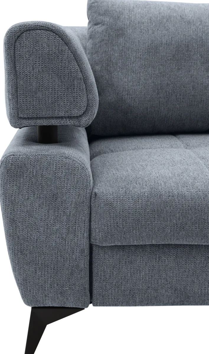 Ecksofa PARIS 267 x 188 cm graublau